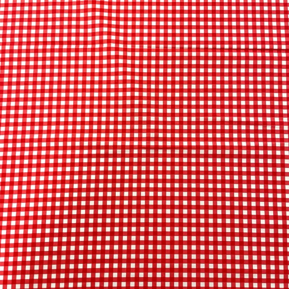 Pamutszövet - Ikea Grid Red