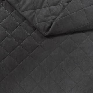 Bútorszövet Steppelt Mikroszálas Gyémánt 5x5 - Sötétszürke kárpitozású anyag