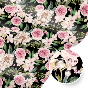 Vízálló szövet OXFORD- Pünkösdi rózsa