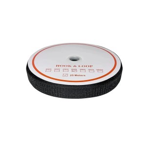 Hook and Loop szalag – hook oldal 38 mm – 25 m-es tekercs - fekete