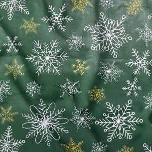 Pamut anyag - Karácsonyi Dekoráció, Fehér  - Cottye