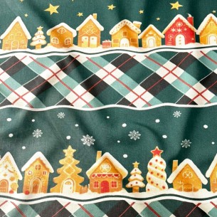 Pamut anyag - Karácsonyi dekoratív fehér díszgömbök  - Cottye